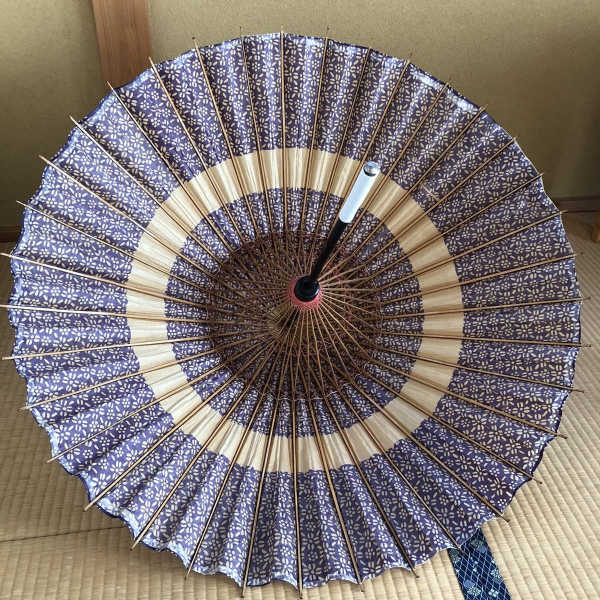 蛇目傘　和傘　紫　白_画像3