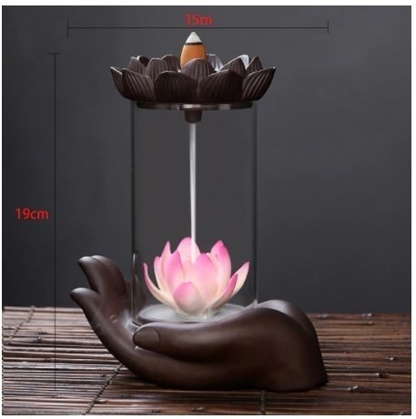 LYW628* reverse .. burner fragrance ethnic Asian taste stylish Buddhism censer lotus .. relax god .3 kind 