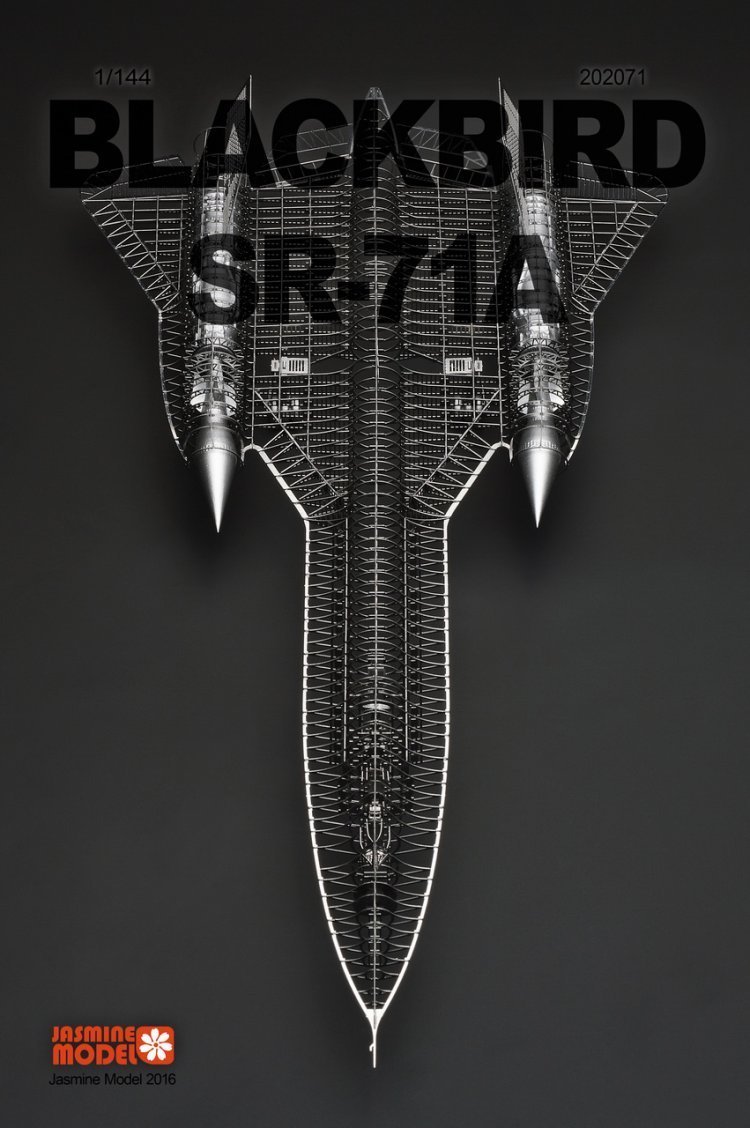 PYD688★MMZ ミンジャス 3D 金属ズル パ1/144 SR-71A BLACKBIRD フル ■ DIY モデル 組立 金属 ト モデルキッ3D レーザーカット パズル_画像6