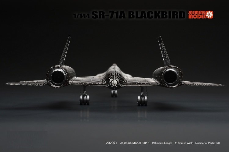 PYD688★MMZ ミンジャス 3D 金属ズル パ1/144 SR-71A BLACKBIRD フル ■ DIY モデル 組立 金属 ト モデルキッ3D レーザーカット パズル_画像5