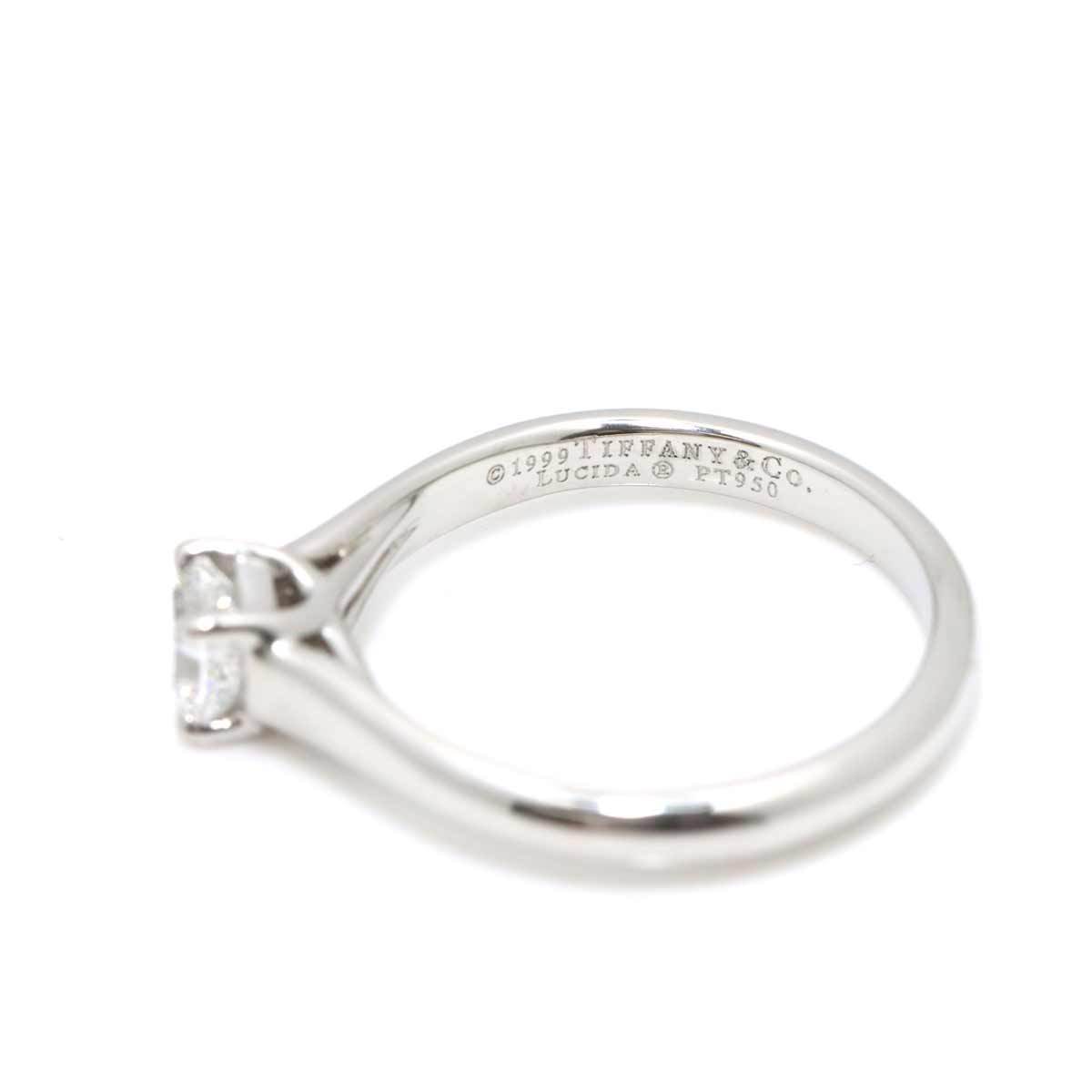 ティファニー TIFFANY&CO. スクエア ダイヤ 0.31ct F/VVS2 7号 リング