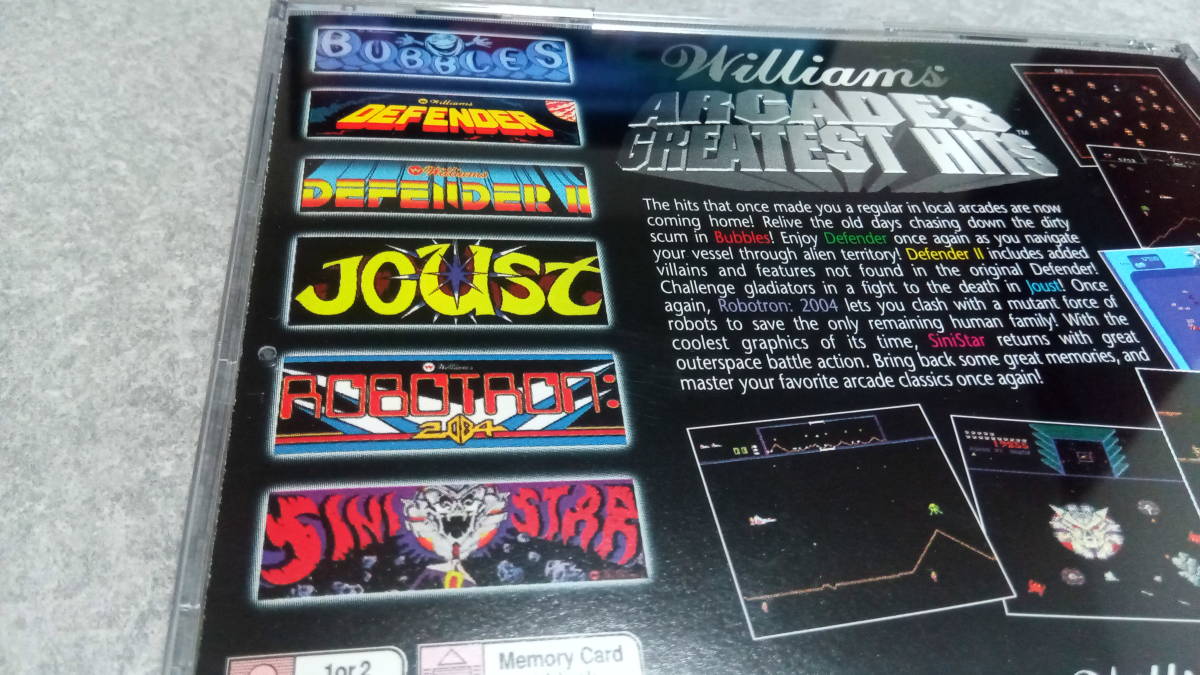 ●送料無料●海外版●PS ウィリアムズ アーケード グレイテストヒッツ「Williams Arcade's Greatest Hits」 ●プレステ/US版/オムニバス●