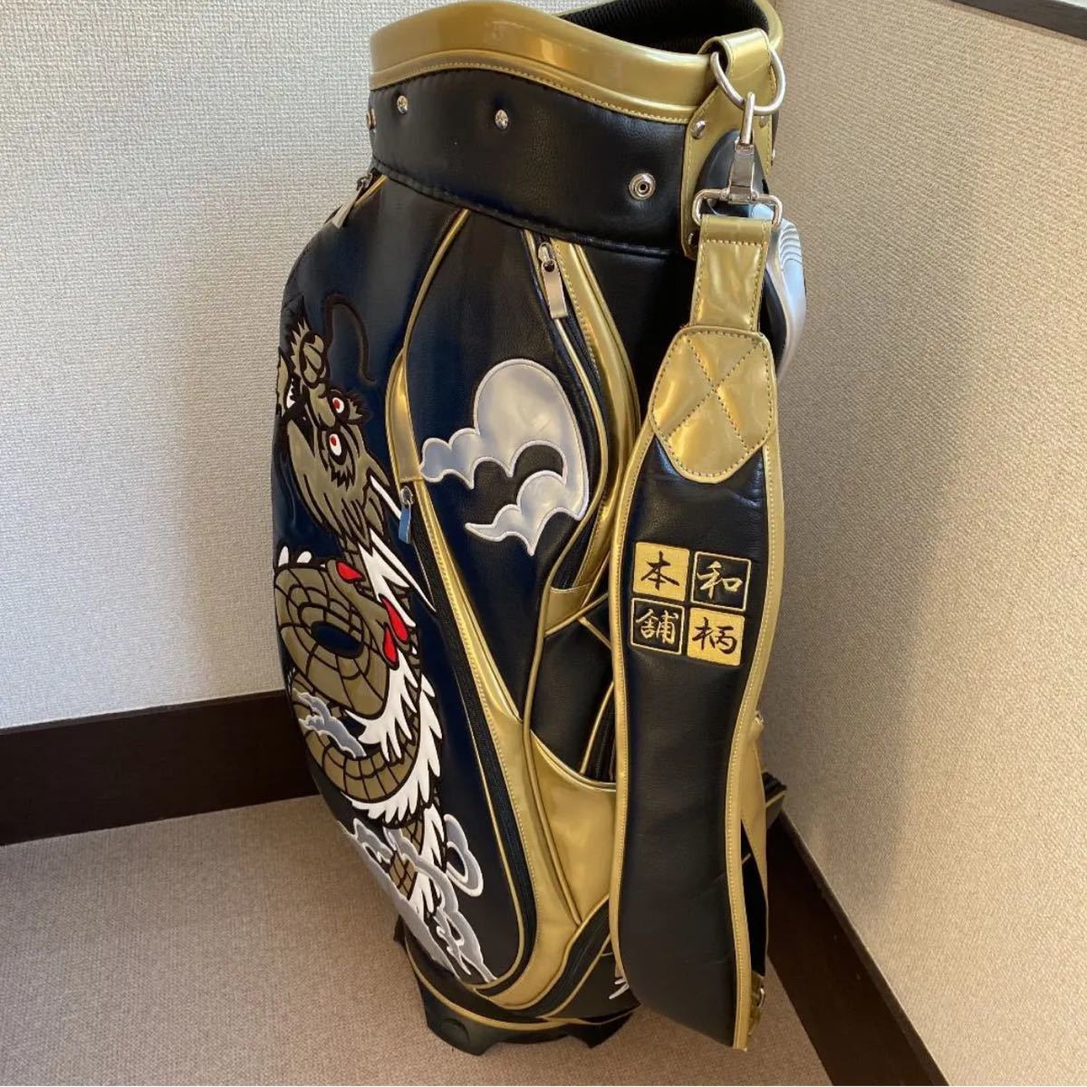 和柄本舗 ゴルフバッグ キャディバッグ ブラック 龍|Yahoo 和柄本舗 ゴルフバッグ キャディバッグ ブラック 龍|Yahoo