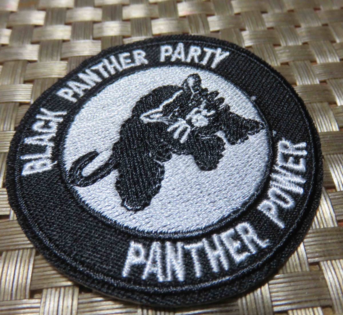 黒白（円型）◆新品 ブラックパンサー党 Black Panther Party BPP　黒豹党　1960年代後半～1970年代　アメリカ　　黒人解放闘争ワッペン_画像5