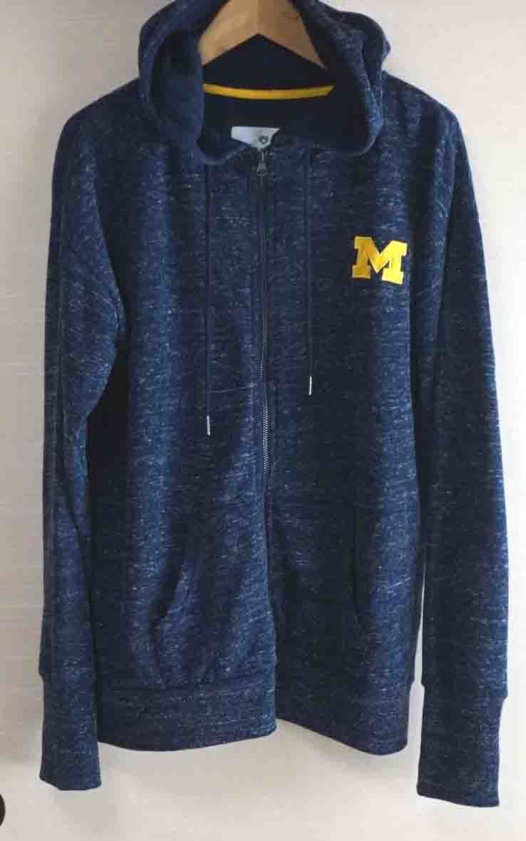 日本男性S-M/海外女性M■古着■薄紺 Colosseumミシガン大学Michigan FULLZIP フルジップパーカー ■アメリカ アメフト　バスケットボール_画像1