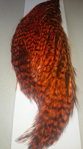  высокое качество! коричневый i потребности накидка Grizzly * половина размер [ orange ] fly material fly рыбалка тонн kala| птица. перо | шерсть игла 