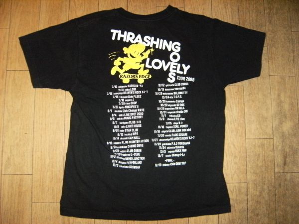 RAZORS EDGE THRASHING GOES LOVELY TOUR 2008 レイザーズ・エッジ Tシャツ★バンド KENJI RAZORS MISSILE KRASH JUNYA SUGARTAKA BEEF_画像2