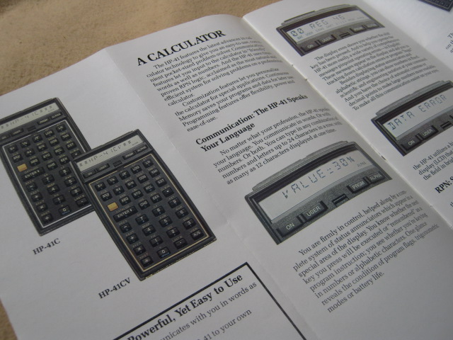 [ calculator ] HP41C|41CV see opening catalog 