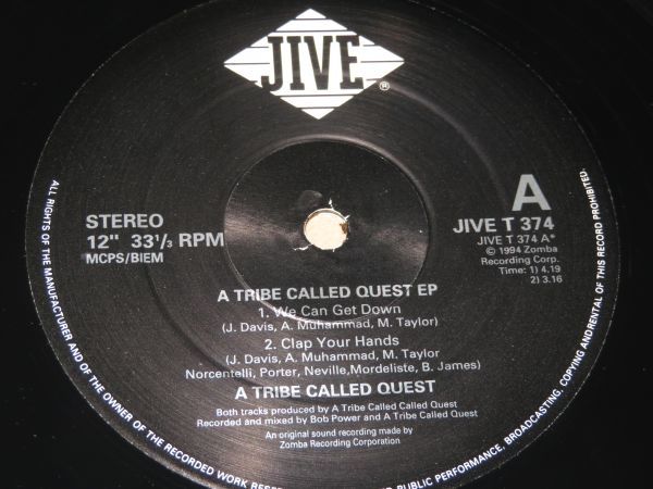 輸入盤★A Tribe Called Quest EP / ア・トライブ・コールド・クエスト（A Tribe Called Quest）★12インチ_画像3