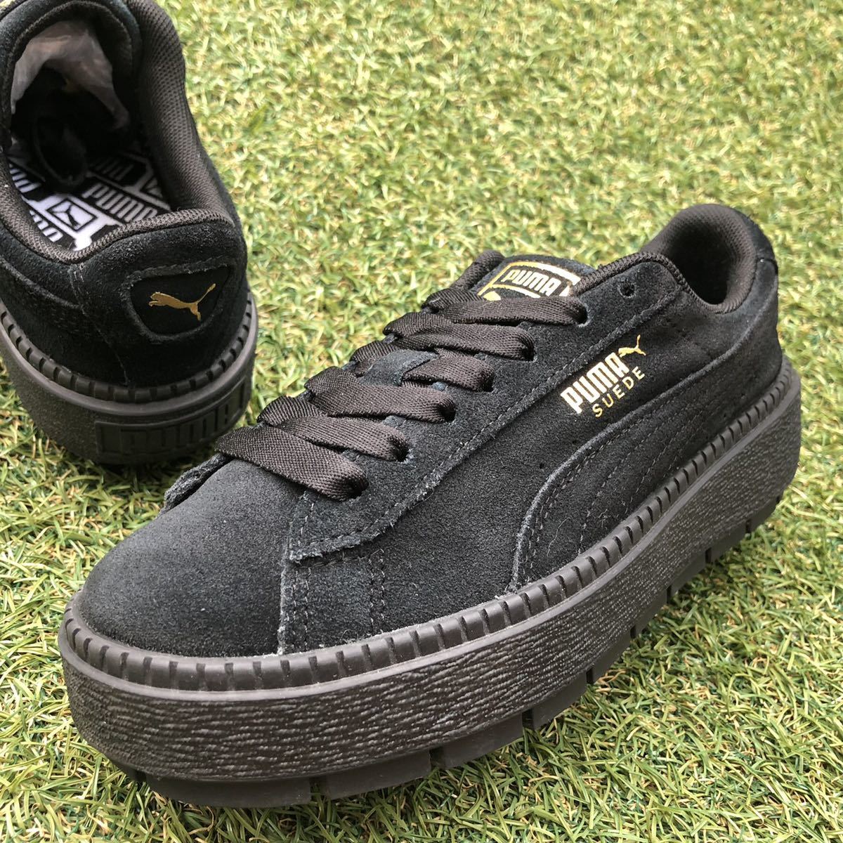  прекрасный товар 22 PUMA SUEDE PLATFORM TRACE Puma замша платформа to гонки H841