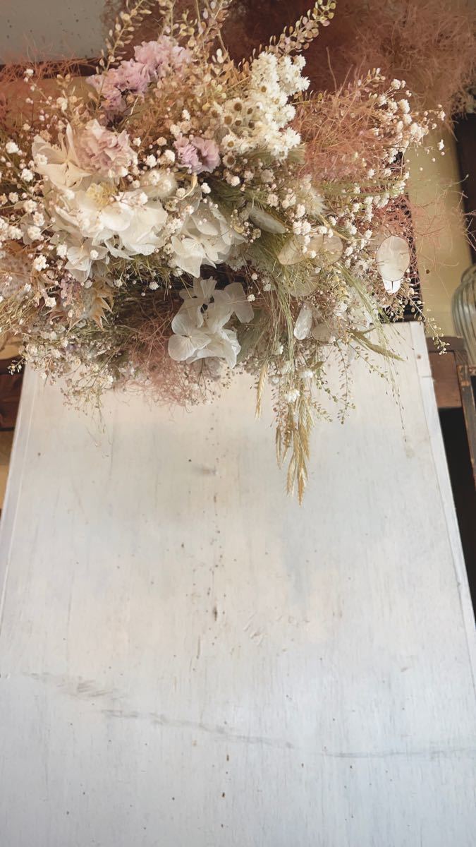 本物 〜antique ドライフラワー wreathe〜○スモークツリーの 本物 〜antique ドライフラワー wreathe〜○スモークツリーの