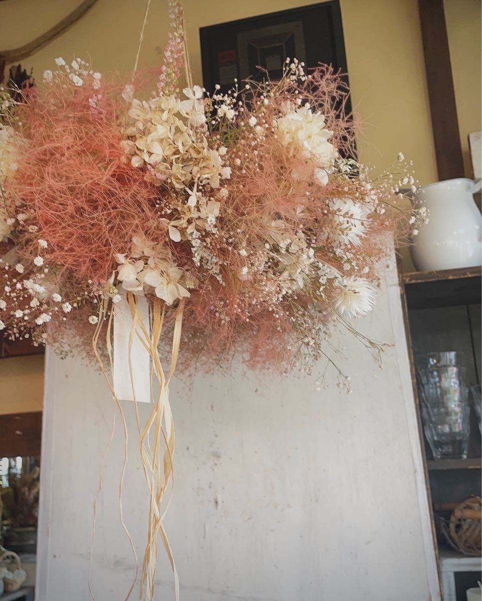 antique wreathe〜○スモークツリーのフライングリース〜ドライ antique wreathe〜○スモークツリーのフライングリース〜ドライ