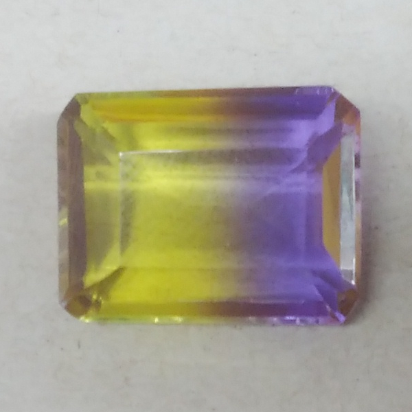 [14.89 ct] バイカラー 合成トルマリン エメラルドカット ルース 宝石 ジュエリー_画像1