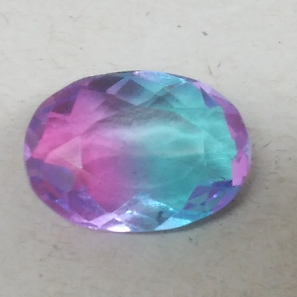 [10.22 ct] バイカラー 合成トルマリン オーバルカット ルース 宝石 ジュエリー_画像1