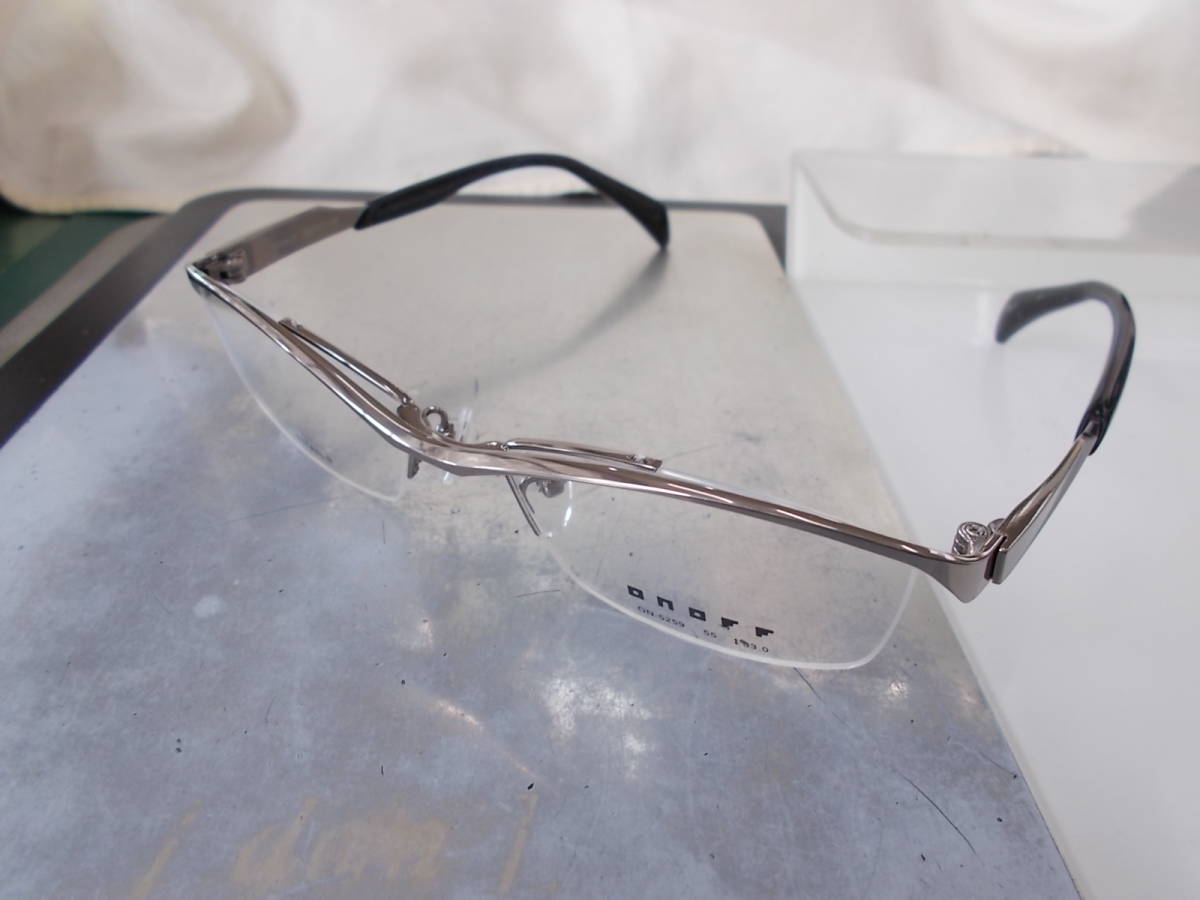 ONOFF オノフ 超かっこいい眼鏡フレーム ON-5259-1 ナイロール ハーフリム デザイン お洒落_画像4