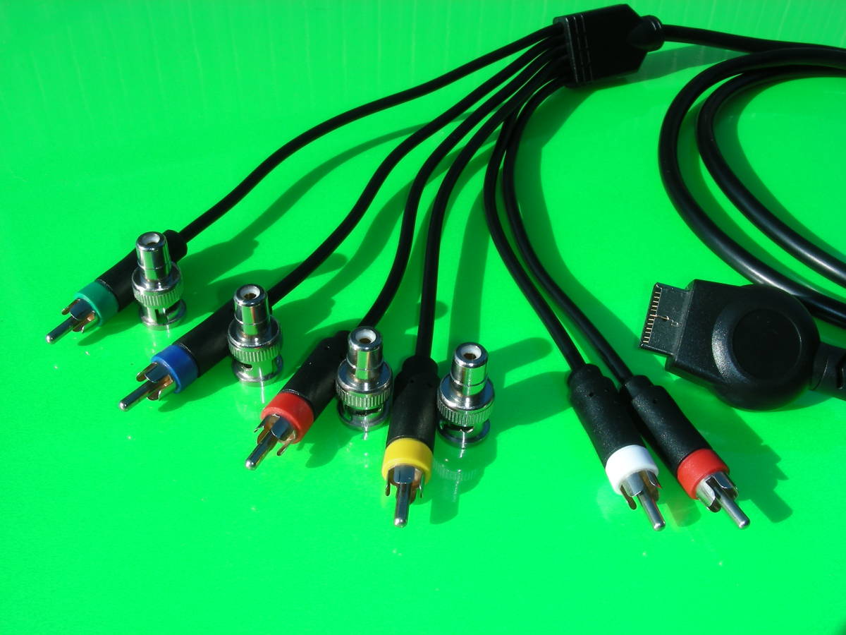 プレイステーション BNC ケーブル AVマルチ端子 ( RGB ・ コンポーネント ブラウン管 BVM ・ PVM などに ) PS・PS1・PS-ONE・PS2・PS3_画像3