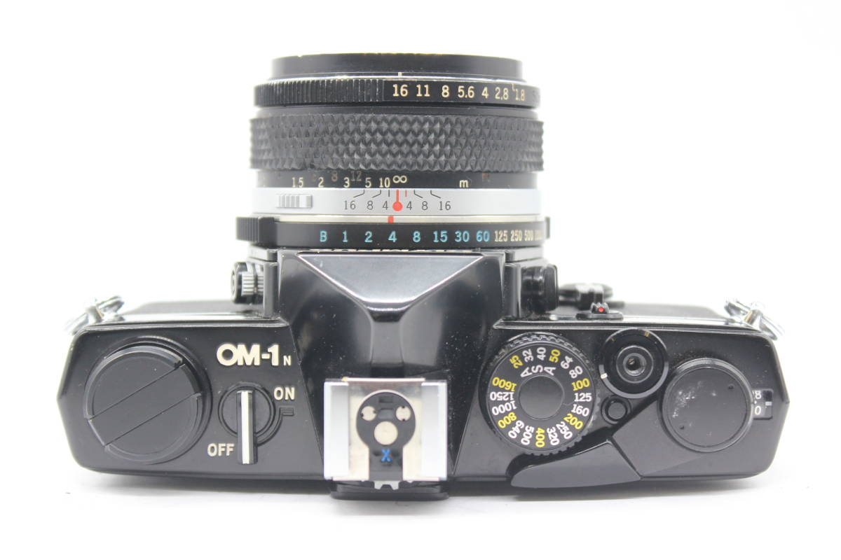 Y2197 オリンパス Olympus OM-1N ブラックペイント Auto-S 50mm F1.8 ボディ レンズセット ジャンク_画像6