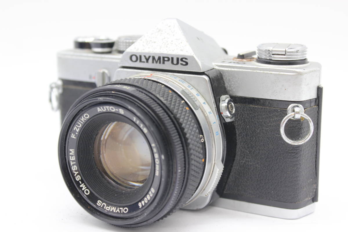 Y2205 オリンパス Olympus OM-1 シルバー Auto-S 50mm F1.8 ボディ レンズセット ジャンク_画像1