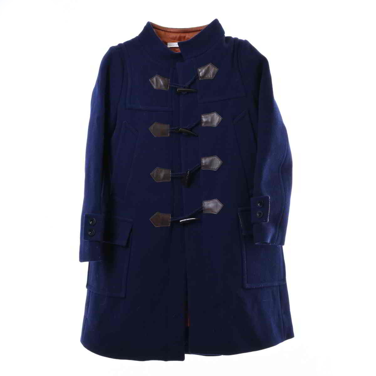 美品 sacai luck ウール ダッフルコート 2 ネイビー サカイ ラック