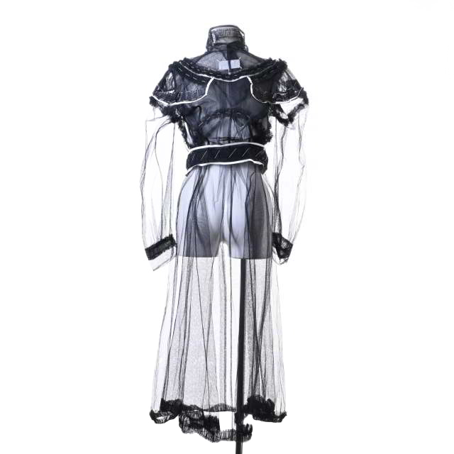  прекрасный товар Maison Margielachu-ru длинное платье 36 черный mezzo n Margiela KL4CB2UA69