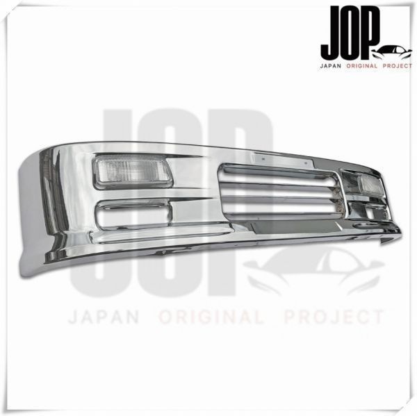 汎用 2t ワイド メッキ バンパー エアダム 一体 スポイラー 鉄製 新品