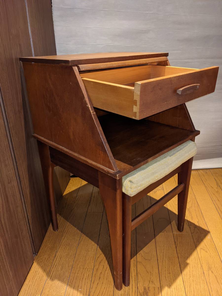 送料無料! ORIGINAL CHiPPY TELEPHPNE SEATS Table and Seat stand Retro (ミッドセンチュリー 電話台 サイドテーブル UKヴィンテージ 英国_画像2