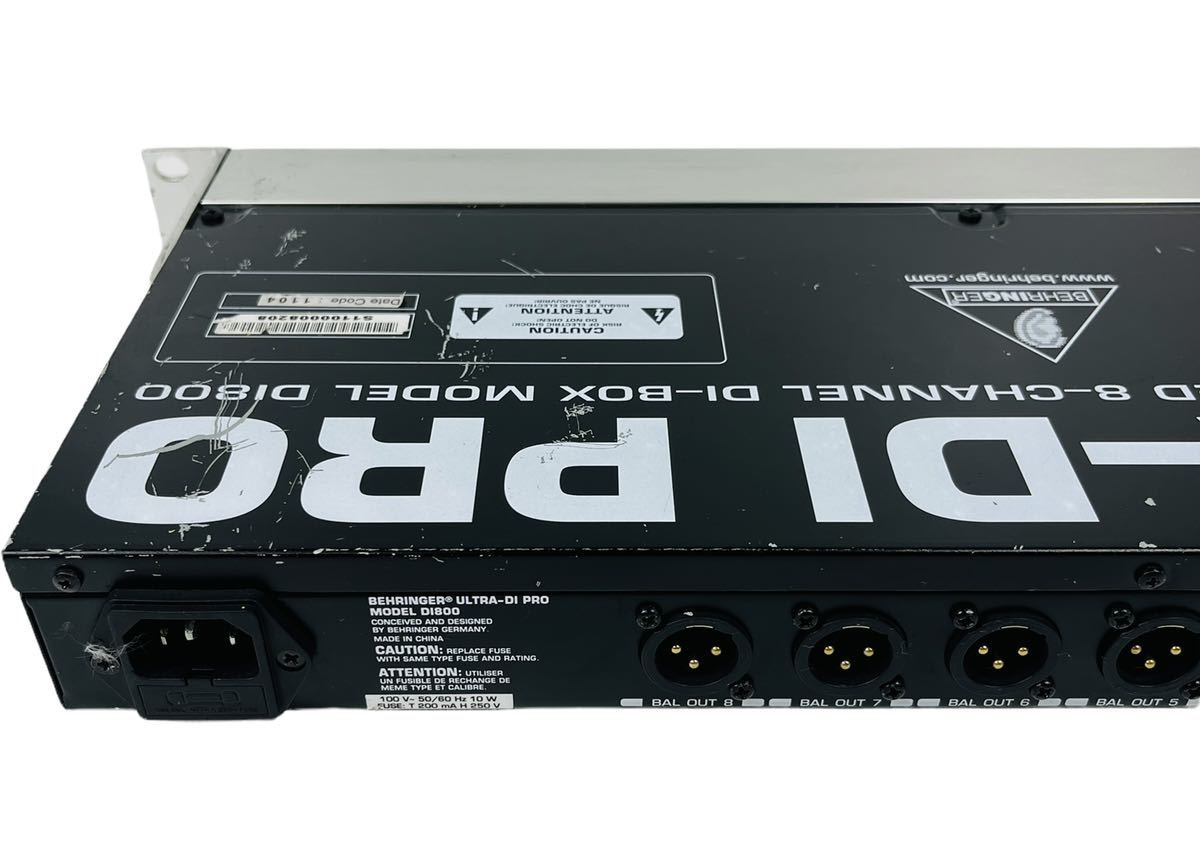 【即決/送料無料】 BEHRINGER ベリンガー ULTRA-DI PRO MAINS/PHANTOM POWERED 8-channel DI-BOX ダイレクトボックス DI800