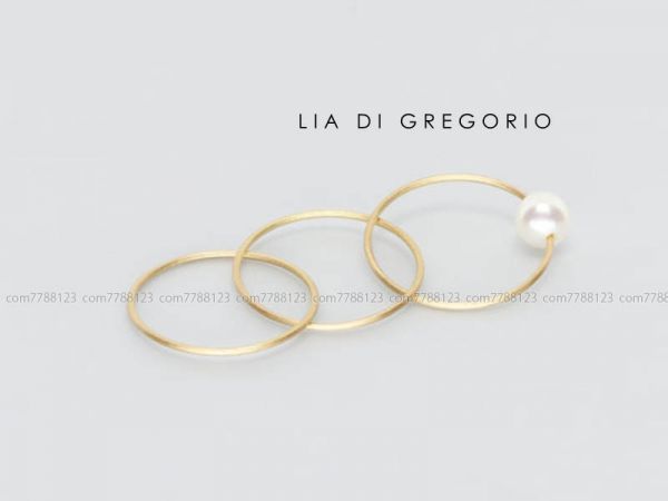 新発売 3連 GREGORIOC☆パール DI 11.7万☆LIA リングaquagirl購入
