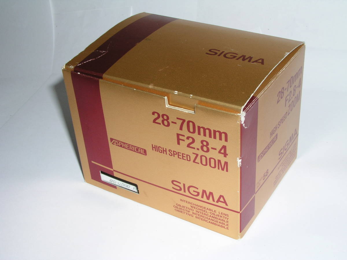 3125● SIGMA 28-70mm/2.8-4 HIGH SPEED ZOOM ASPHERICAL、 NikonAF用 元箱入り ●58_画像10