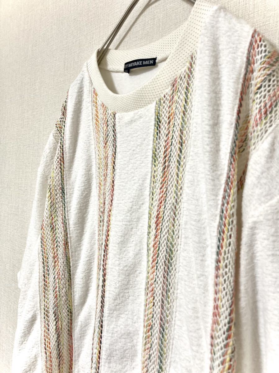 イッセイミヤケメン ISSEY MIYAKE MEN パイル コットン メッシュ Tシャツ半袖 20ss トップス パイル 起毛 ドロップショルダーの画像3