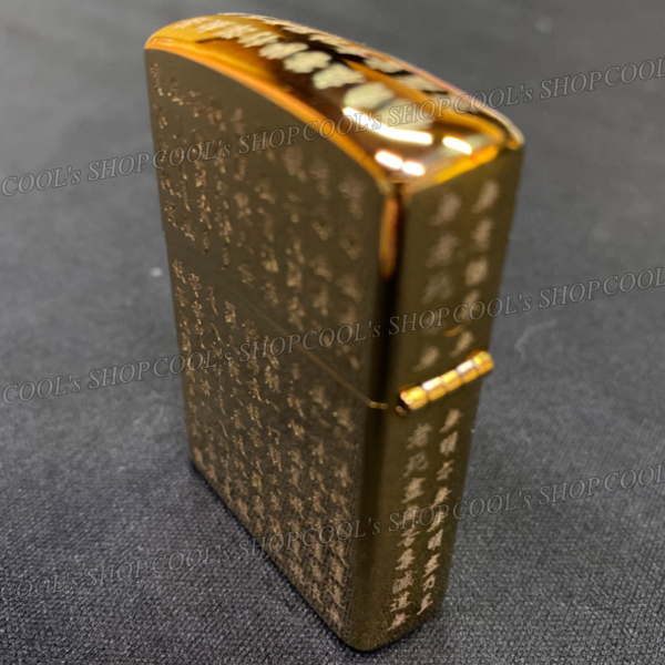 【新品】般若心経 五面総彫り オイルライター ZORRO ゴールド zippo 同型 和彫り 和柄 仏教 開運 金 箱付き 定番 人気 五面彫り 深掘りの画像5