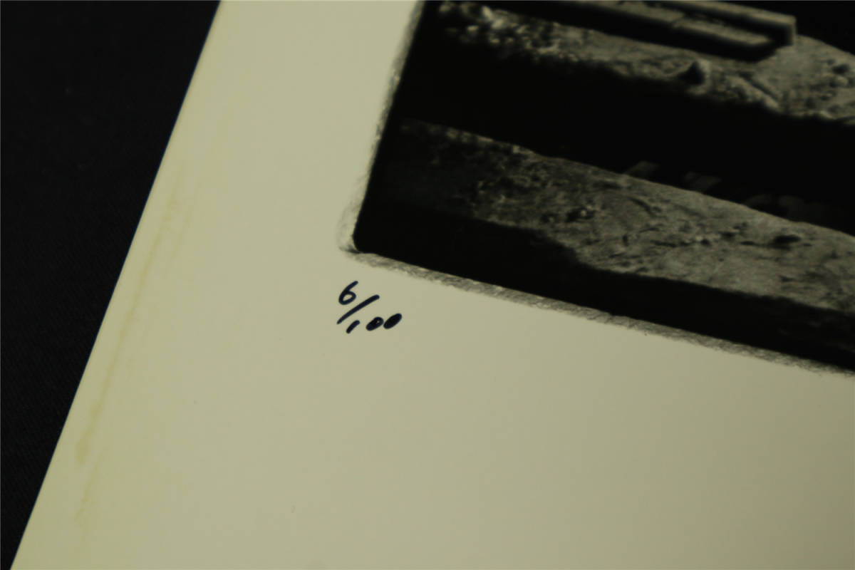 【安斎重男】直筆サイン エディション有「ポスター2枚組」真筆保証 1970年代 シートのみ　版画　希少　貴重_画像3