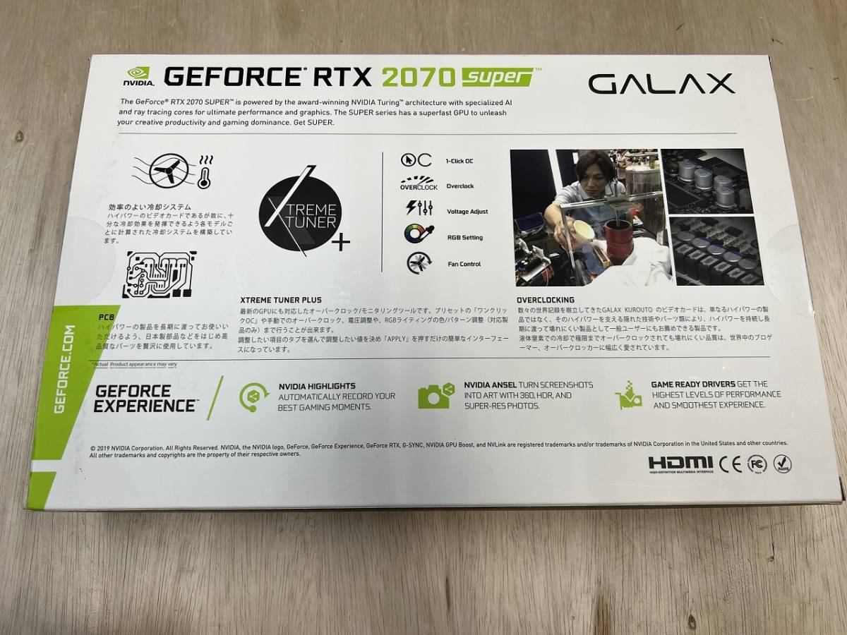 PC/タブレット PCパーツ 美品 玄人志向 NVIDIA GeForce RTX 2070 Super 搭載 GALAKURO WHITEモデル 3連ファン  GK-RTX2070SP-E8GB/WHITE/TP