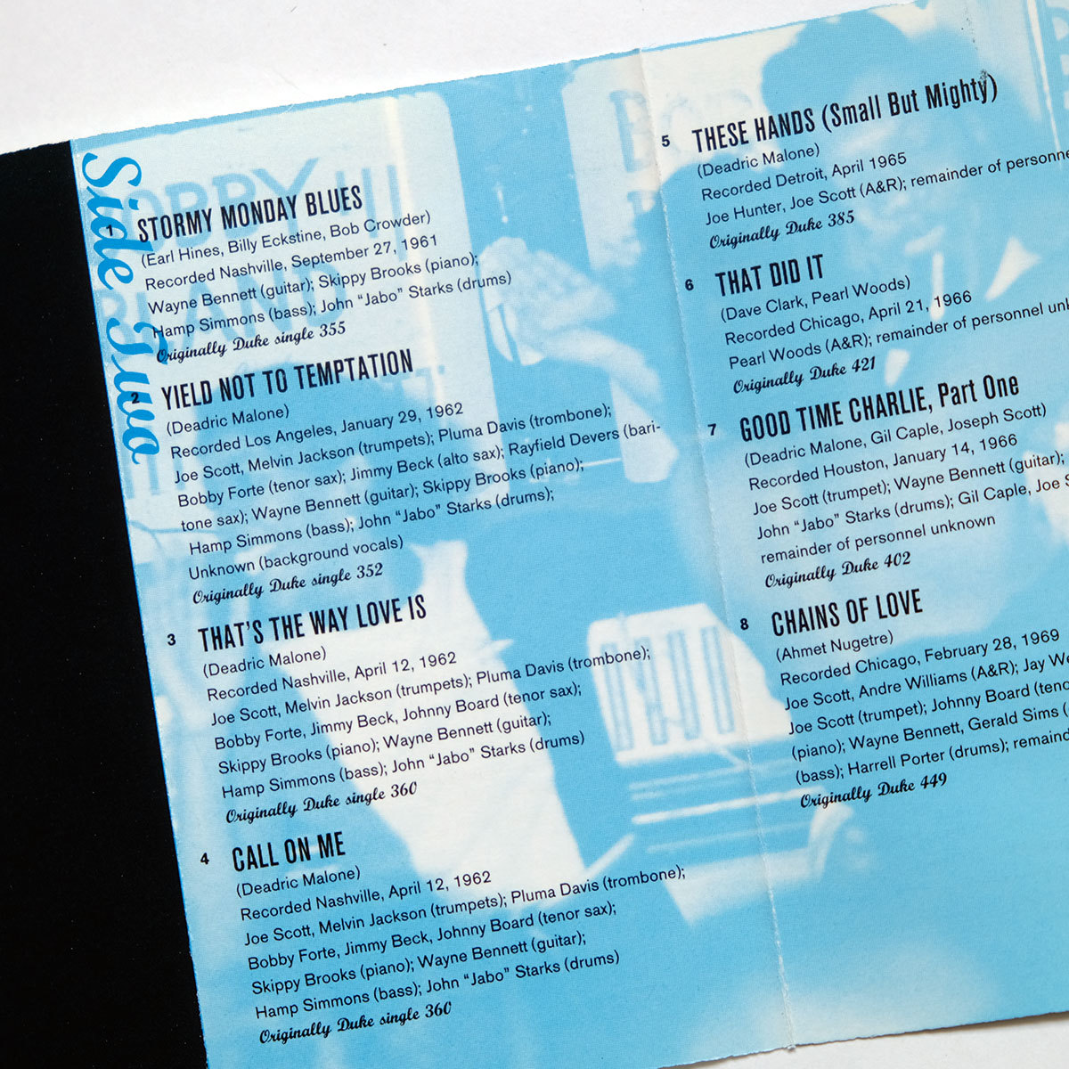 《高音質HQ仕様/ドルビーHX PRO/US版カセットテープ》Bobby Bland●Greatest Hits Vol. One - The Duke Recordings●ボビー ブランド_画像9