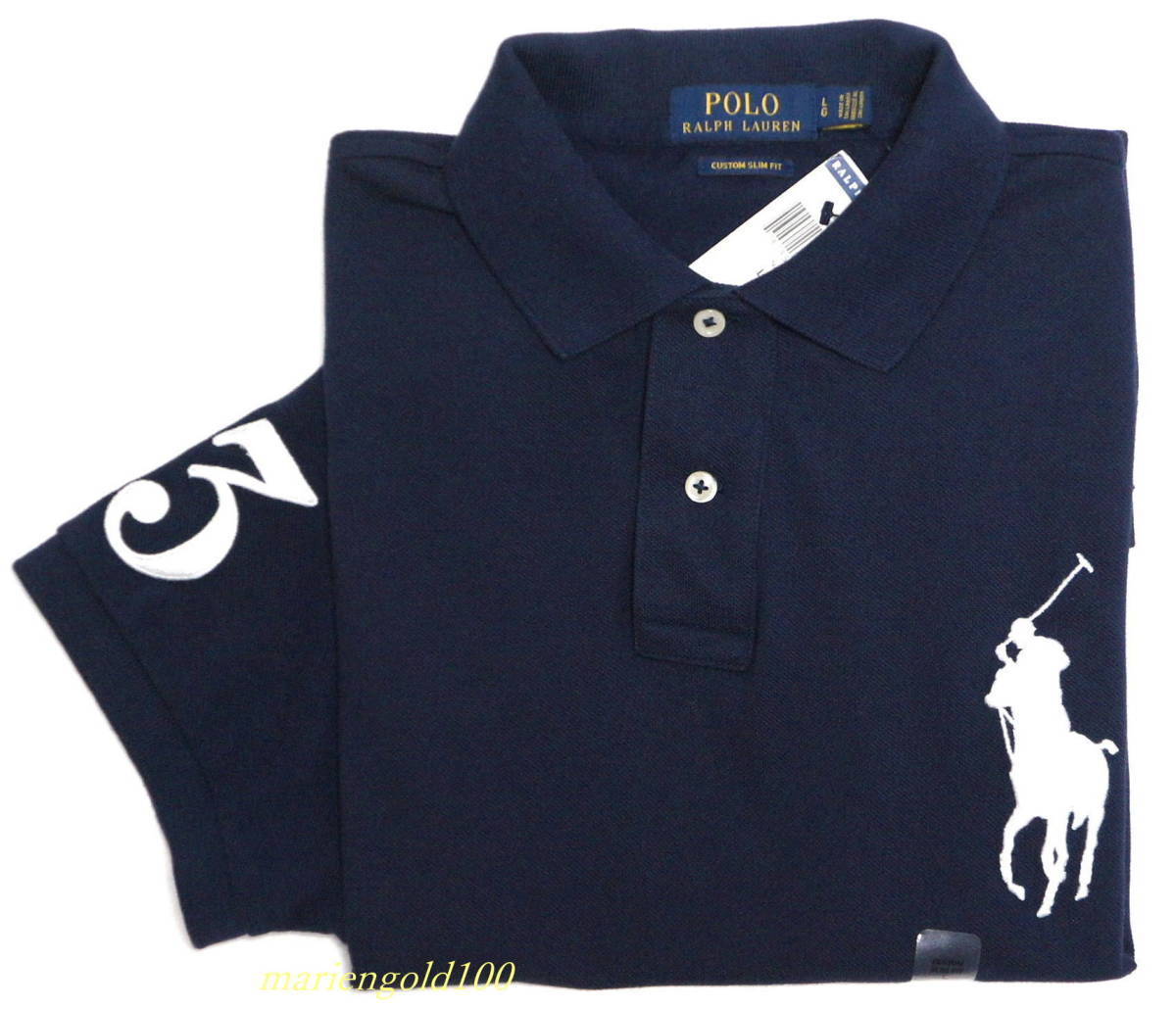 【新品】ラルフローレン ■ 鹿の子ポロシャツ ■ 日本 メンズ LL XL / US L ■ ビッグポニー ネイビー 紺 POLO RALPH LAUREN 正規品
