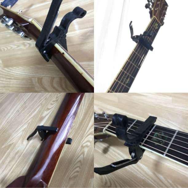 セール価格セール価格カポタスト ブラック ギター アコギ フォーク エレキ ウクレレ 固定 初心者 器材 