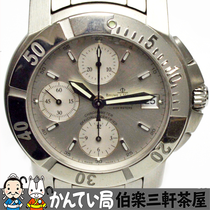 BAUME&MERCIER【ボーム＆メルシエ】ケープランド　65366　自動巻き　SS　シルバー文字盤　メンズ腕時計【中古】_画像1