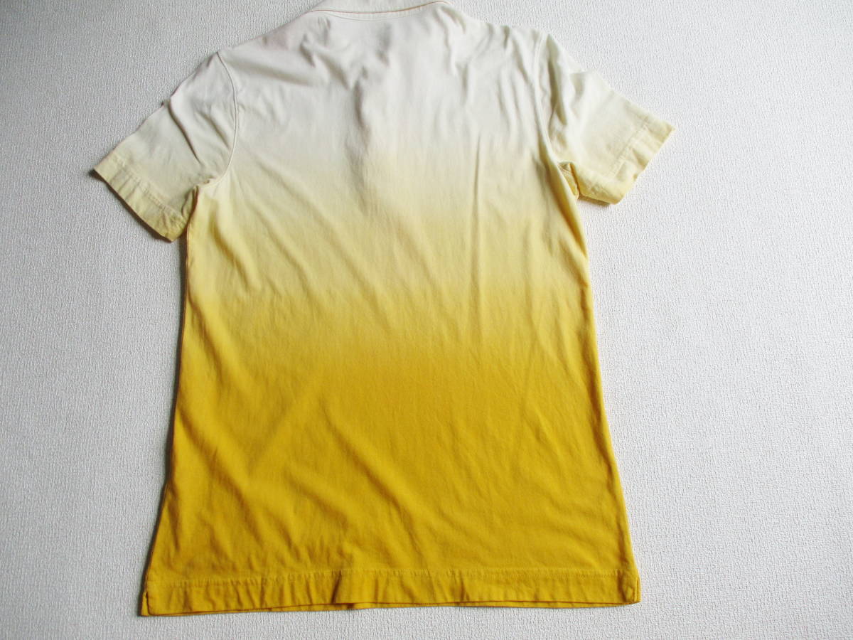  America производства * M Three Dots * короткий рукав градация рубашка-поло * желтый желтый 