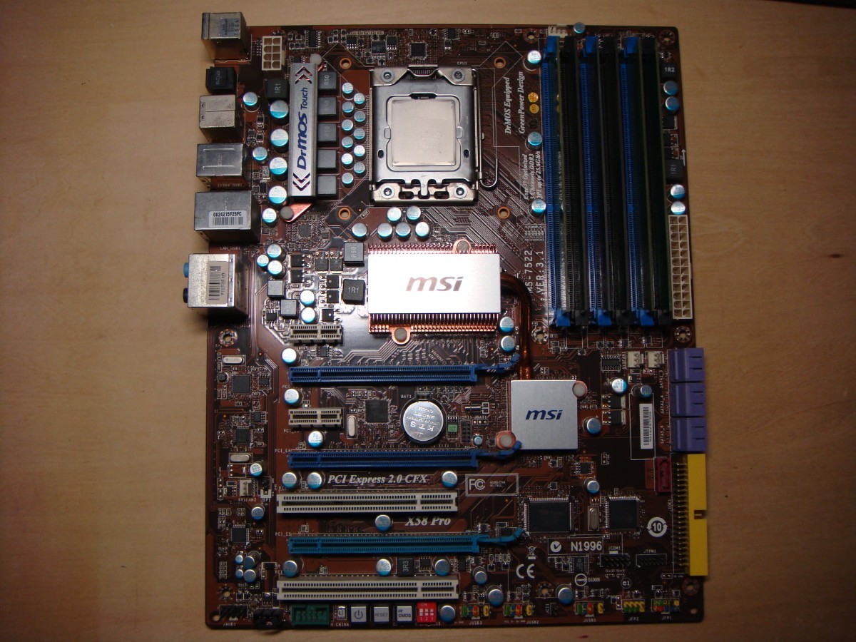 マザーボード MSI X58 Intel Core i7 920 動作確認済み｜PayPayフリマ
