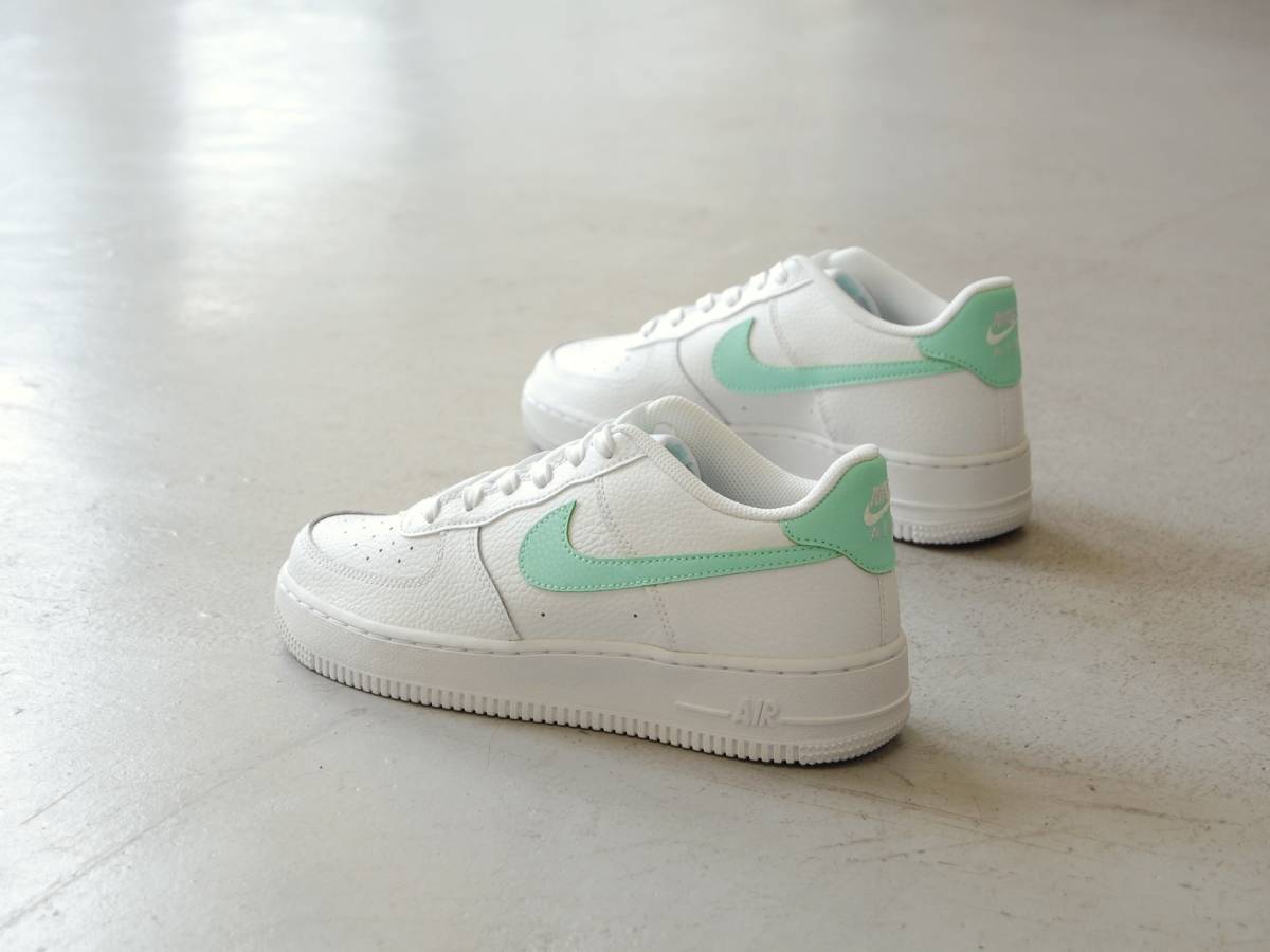 air force 1 gs★US5★検索用,エア,フォース,ワン,ロー,レザー,白,ホワイト,ミント,グリーン,ブルー,ターコイズ,水色,海外,限定,未発売
