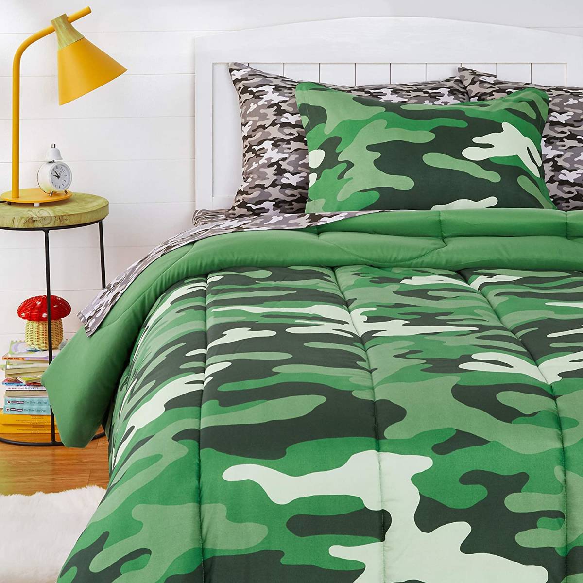  free shipping new goods Amazon Basic quilt bedding set Kids for microfibre material camouflage k roots in 