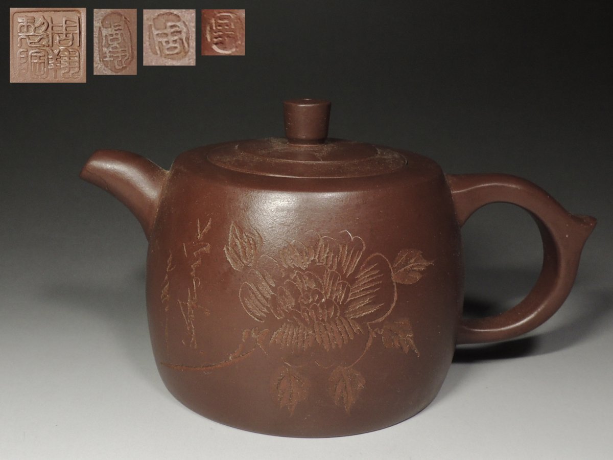 破格値下げ】 □中国古玩□朱泥・急須・茶壷・茶心壷・紫泥・蓋裏持手