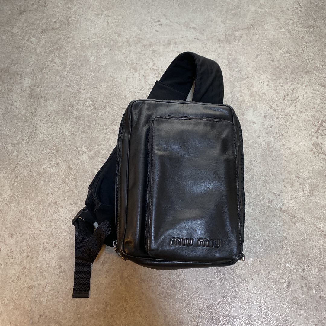 20475円 最大94％オフ！ 90s archive MIU leather shoulder bag