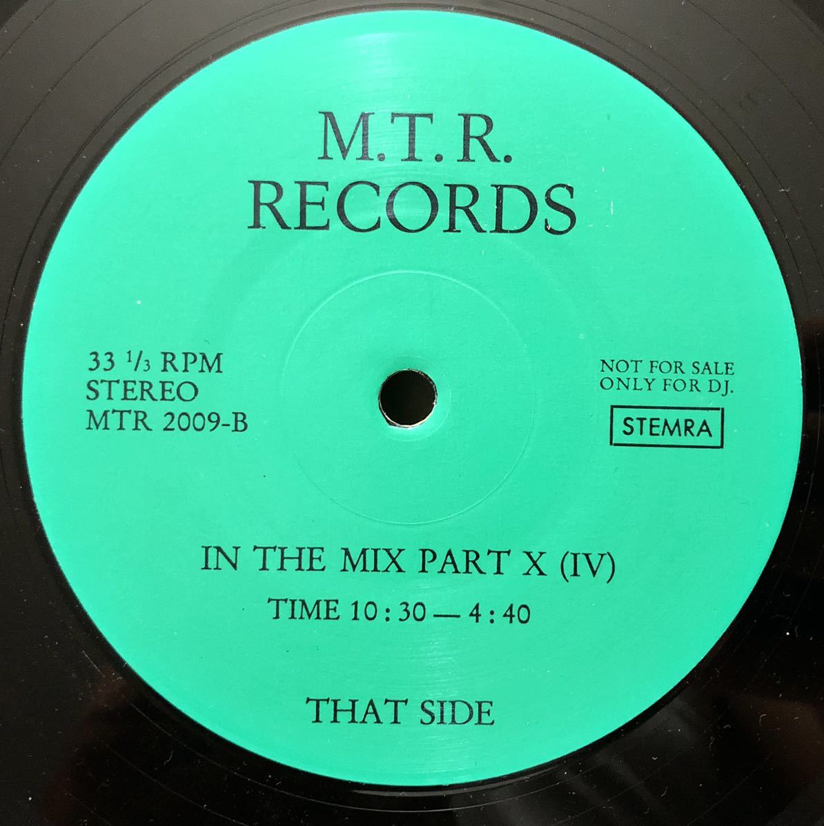 レア 倉庫出 DJ Mega Mix 1986 Various Artist / In The Mix Part X MTR Records MTR 2009 オランダ盤 アングラ Nonstop 80s 絶版_画像2