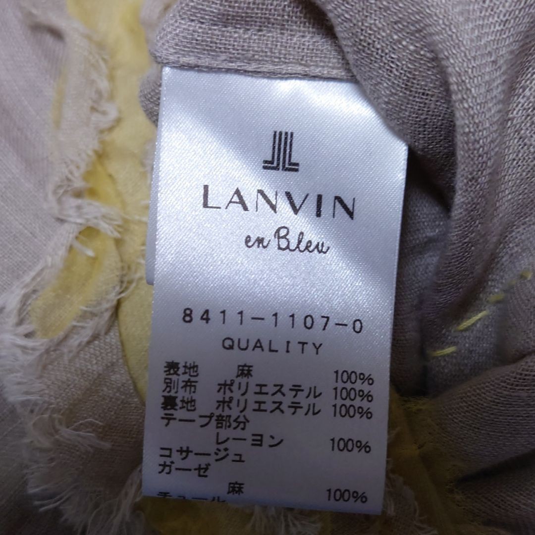 大幅値下げ！【LANVIN on Blue】麻100%ワンピース