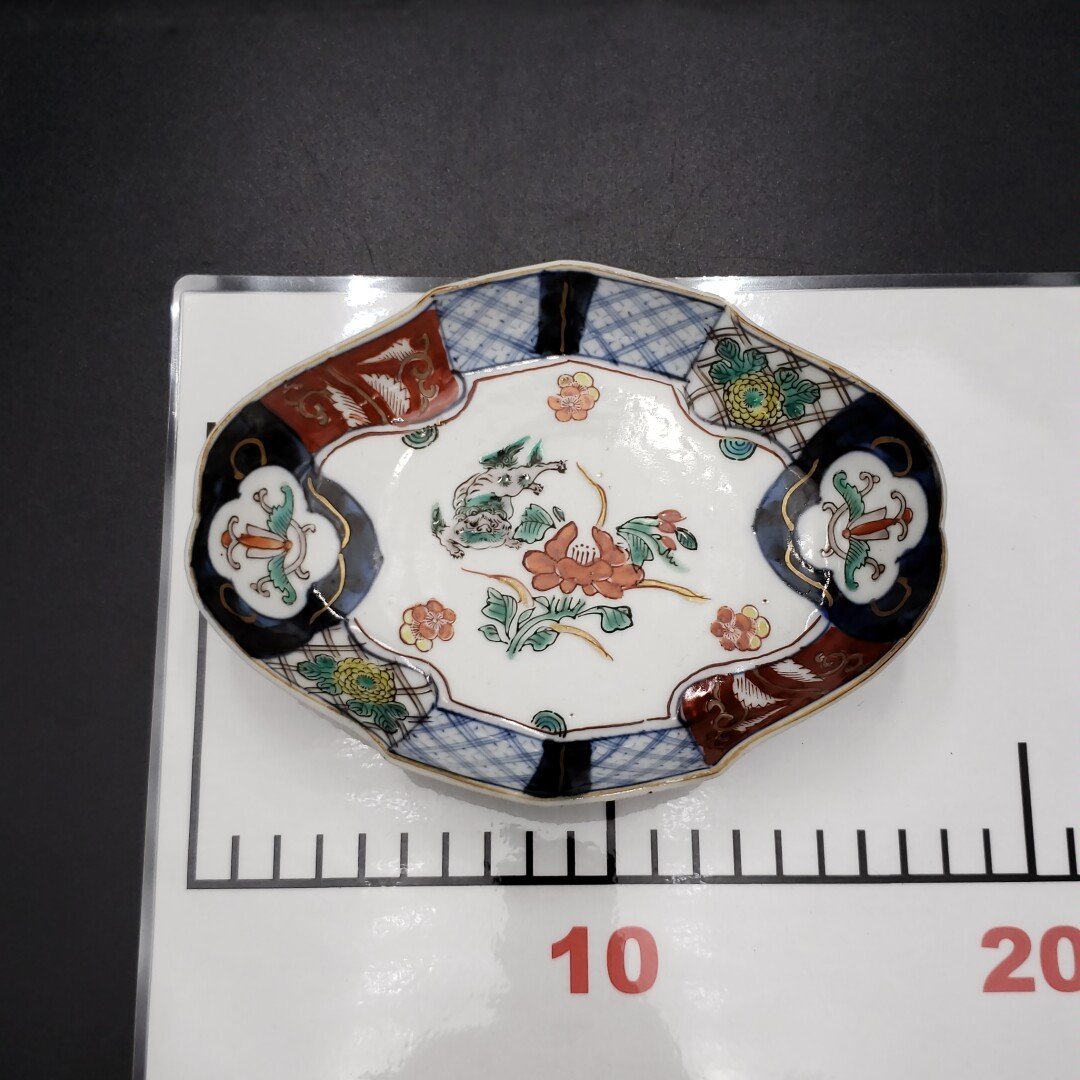  Imari? Arita? Kutani? overglaze enamels gold paint .. shape .. lion 6 customer set Japanese-style tableware era thing that time thing retro ceramics Japanese style antique [80e692]