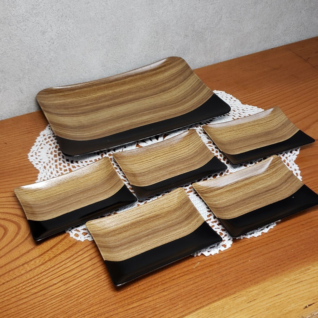 菓子皿 KUROSAKI アンティーク オシャレ モダン レトロ 和風 大皿１枚 小皿5枚セット 時代物 洋風 茶道具 2021最新のスタイル 茶道具