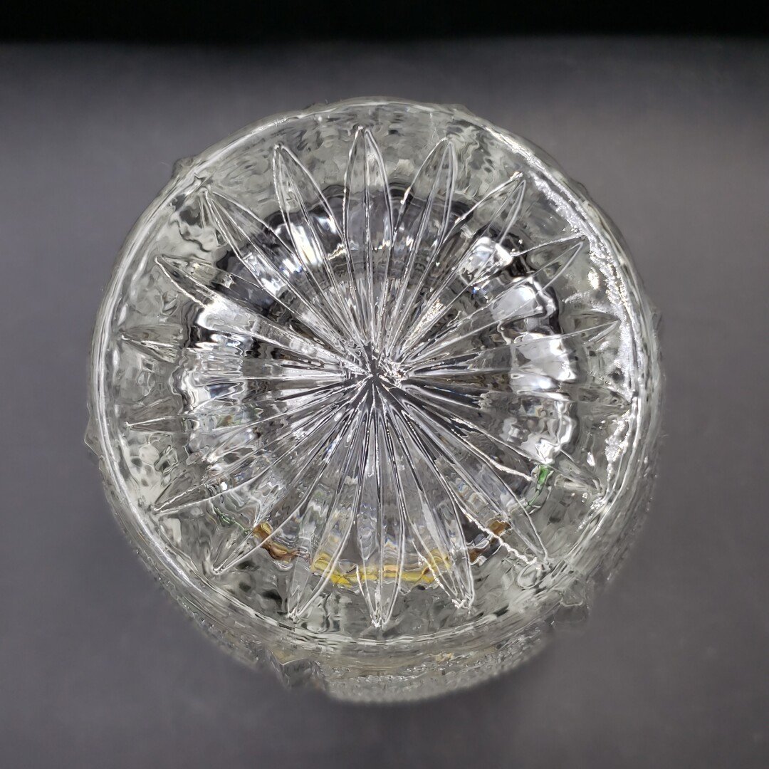 【未使用】花瓶 SASAKI JAPAN 高さ約19.5cm 花器 フラワーベース 洋風 かわいい きらきら クリア レトロ アンティーク【60s679】_画像4