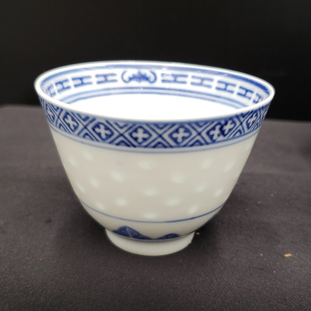 専用‼️ 煎茶道具 康熙年製 茶杯 5客蛍手 茶道具 中国美術 中国煎茶茶碗 茶器 中国茶蛍透かし 蛍茶碗 5客セット 景徳鎮 湯呑 湯のみ ホタル透かし