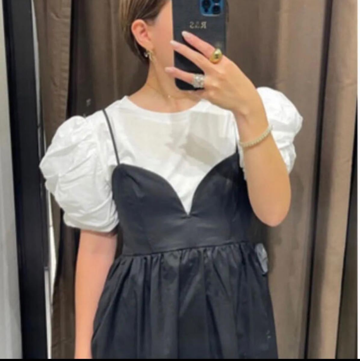 ZARA ポプリン地 ミディ丈 ワンピース キャミ ワンピース S ZARA ポプリン地 ミディ丈 ワンピース キャミ ワンピース S